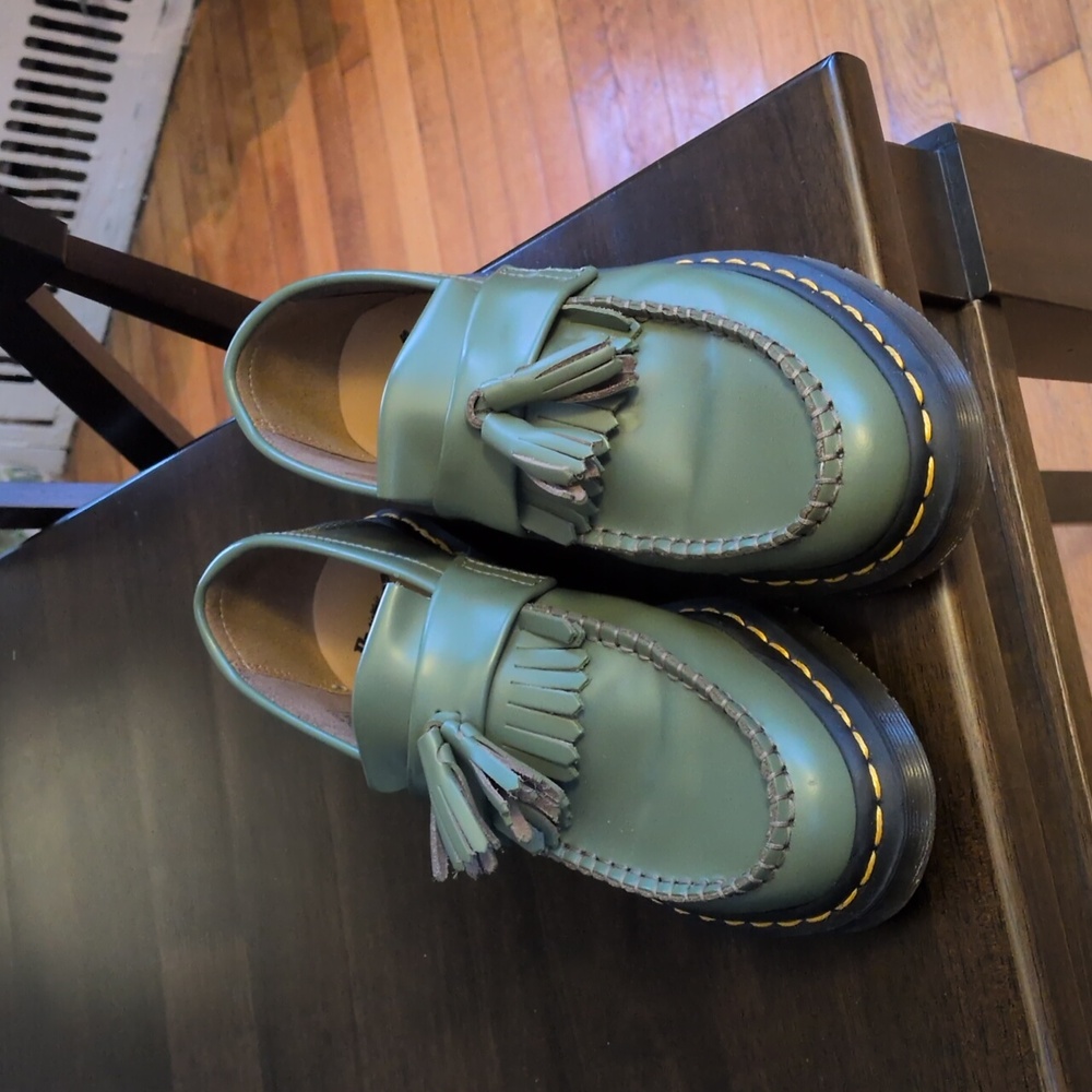 Dr. Martens Adrian Green Tassel Loafers